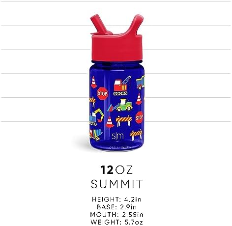 Simple Modern Disney Minnie Mouse Kids Water Bottle Plastic BPA-Free Tritan Cup with Leak Proof Straw Lid | Reusable and Durable for Toddlers, Girls | Summit Collection | 12oz, Minnie Mouse Retro