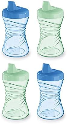 NUK Fun Grips Hard Spout Sippy Cup, 10 oz. | Easy to Hold, BPA Free, Spill Proof Toddler Cup, 4pk