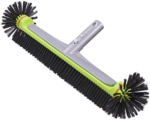 Sepetrel Pool Brush Head for Cleaning Walls,Heavy Duty Inground/Above Ground Swimming Pool Round Scrub Brushes with Premium Strong Bristle & Reinforced Aluminium Back