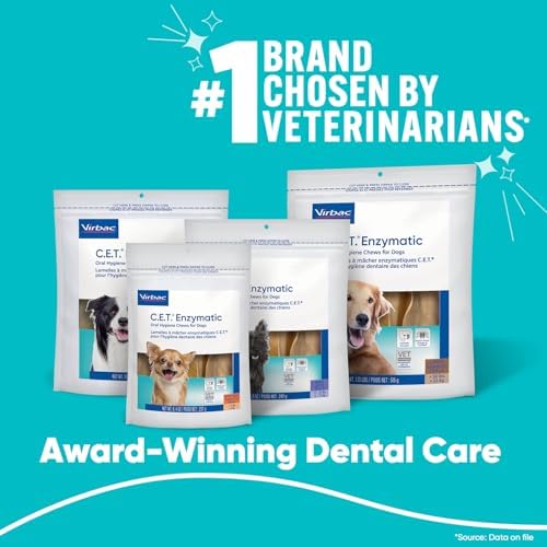 Virbac C.E.T. Enzymatic Oral Hygiene Chews for Dogs Beef 8.4 Ounces
