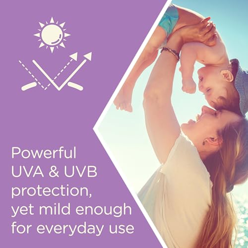 Aveeno Baby Continuous Protection Zinc Oxide Mineral Sunscreen Lotion for Sensitive Skin, Broad Spectrum SPF 50, Tear-Free, Sweat- & Water-Resistant, Paraben-Free, Travel-Size, 3 fl. oz