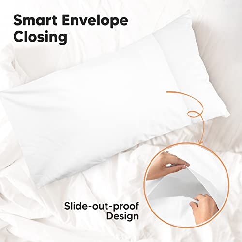 KeaBabies Toddler Pillowcase 13"x18" - Organic Cotton Toddler Pillowcase for Kids, Boys, Girls, Soft & Durable Cotton Cover for Miniature Sleepy Pillows, Cute Colors,Pillow Sold Separately(Soft White)