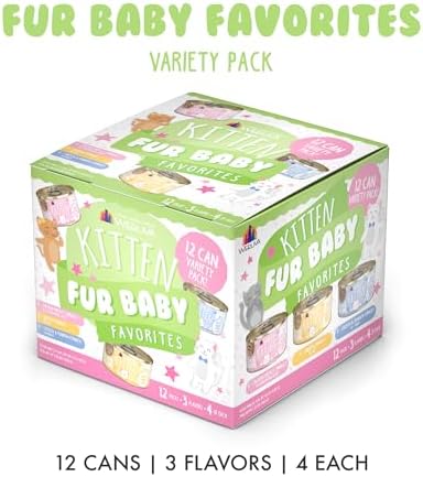 Weruva Kitten, Fur Baby Favorites Variety Pack, 3oz Can (Pack of 12)