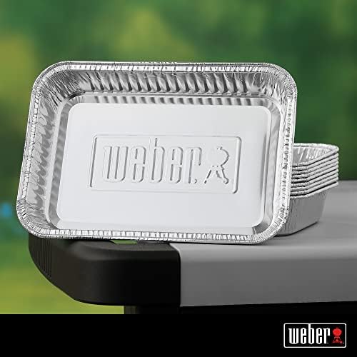 Weber Aluminum Drip Pans, 7.5 x 5 Inch, Set of 10