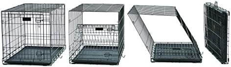 MidWest Homes for Pets Newly Enhanced Single & Double Door iCrate Dog Crate, Includes Leak-Proof Pan, Floor Protecting Feet, Divider Panel & New Patented Features