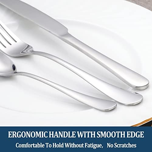 24 Piece Dinner Forks Set, Food-Grade Stainless Steel Silverware Forks, Cutlery Fork, Metal Fork for Home, Kitchen or Restaurant, Mirror Polished, Dishwasher Safe - 8 Inch