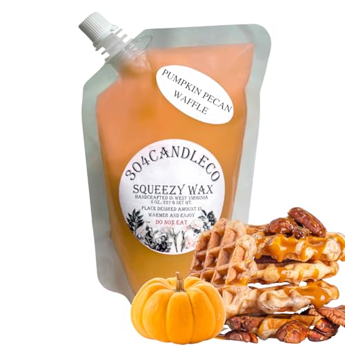 304CandleCo Large Squeeze Soy Wax Melt - 50 SCENTS! - Highly Fragrant & Hand-Crafted - Easy Mix & Match - American Made - Perfect for Wax Warmers (8oz, Pumpkin Pecan Waffles)