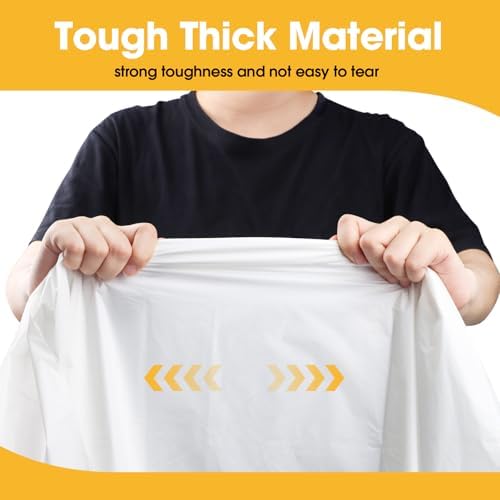 White Plastic Table Cloth - 8 Pack 54" × 108" Rectangle Disposable Tablecloths for 6FT Tables, Waterproof Table Cover for Party, Holiday & Gathering Use