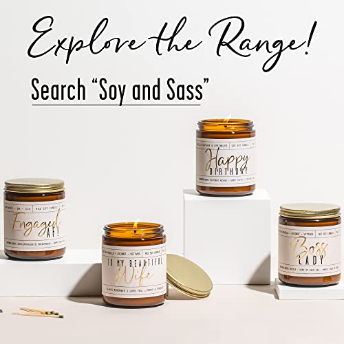 New Job Gifts for Women, Congratulations Gifts for Women - 'New Job Candle, w/Vanilla & Coconut I Job Promotion Gifts for Women I Leaving Job Gifts I Goodbye Coworker Gift I 50Hr Burn, Made in USA