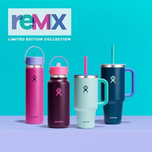 Hydro Flask 32 Oz Wide Flex Straw Cap Bottle - Insulated Stainless Steel - Wide Straw Lid, Non Spill, Leakproof in Polar Plunge