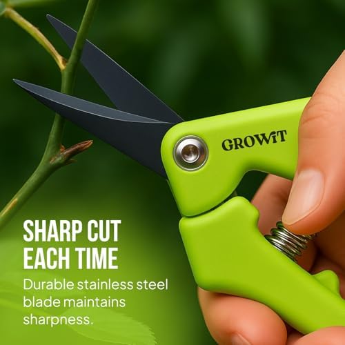 2-Pack Stainless Steel Gardening Scissors, Pruning Shears and Clippers for Gardening