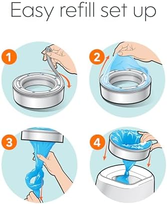 Diaper Genie Bags Refills 270 Count (Pack of 8) with Max Odor Lock | Holds Up to 2160 Newborn Diapers