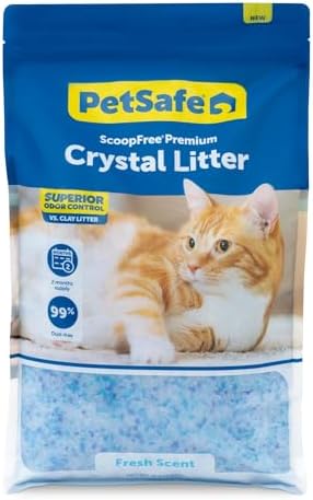 PetSafe ScoopFree Odor Control Crystal Cat Litter, Fresh Scent, 8 Lb Bag