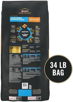 Purina Pro Plan High Protein, Digestive Health Large Breed Dog Food Dry, Chicken and Rice Formula - 34 lb. Bag