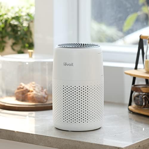 LEVOIT Air Purifiers for Bedroom Home, 3-in-1 Filter Cleaner with Fragrance Sponge for Better Sleep, Filters Smoke, Allergies, Pet Dander, Odor, Dust, Office, Desktop, Portable, Core Mini-P, White