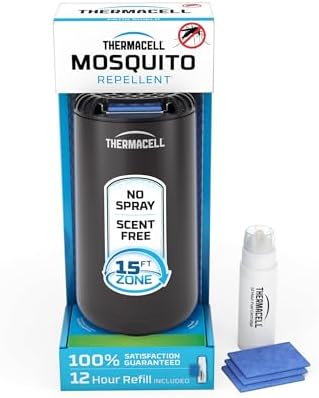 Thermacell Patio Shield Mosquito Repeller; Highly Effective Mosquito Repellent for Patio; No Candles or Flames, DEET-Free, Scent-Free, Bug Spray Alternative; Includes 12-Hour Refill
