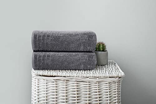 Tens Towels Pack of 4 Extra Large Bath Towels 30 x 60 Inches, 100% Cotton, Larger & Lighter Weight, Quicker to Dry, Super Soft and Absorbent, Perfect for Bathroom, Dark Grey