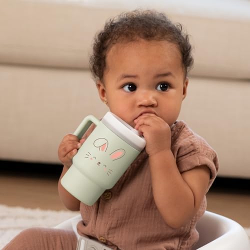Infantino My 1st Tumbler, Silicone Sippy Cup with Straw & Handle, Spill-Resistant, for On-the-Go, BPA-Free Transition Cup,