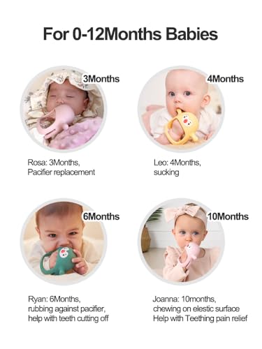 Smily Mia 2pack Baby Teething Toys for 0-6 3-6Months |Penguin Teether | Hand Teethers| Teething Mittens|Chew Toys for Teething Pain Relief, Baby Pacifiers| New Born Essentials, Blue+Grey
