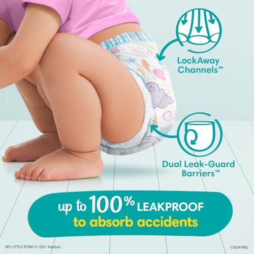 Pampers Training Pants - Easy Ups Girls & Boys - Size 4T-5T, 104 Count, My Little Pony Potty Underwear (Packaging May Vary)