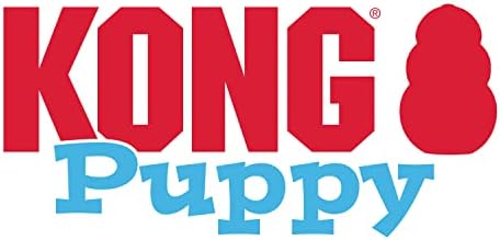 KONG Puppy - Natural Teething Rubber Chew Toy for Dogs - Stuffable Dog Toy for Extended Playtime - Chew & Fetch Toy for Puppies - for Medium Puppies - Blue