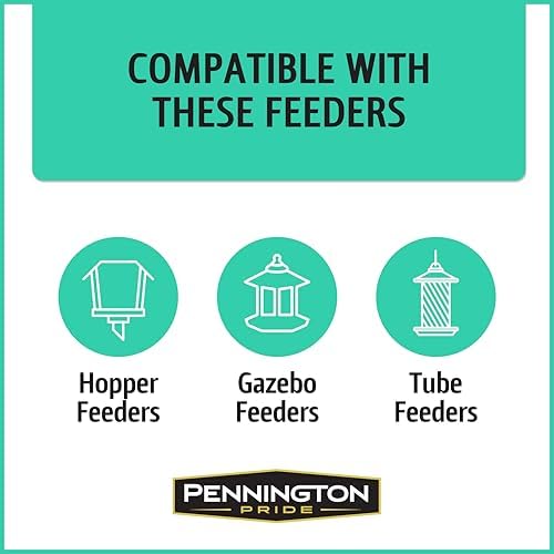 Pennington Pride Wild Finch Blend, Wild Bird Seed for Outside Feeders, Special Mix for a Variety of Musical & Colorful Birds, Great to Feed Year-Round, 10-lb. Bag