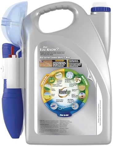 Roundup Dual Action Weed & Grass Killer Plus 4 Month Preventer with Sure Shot Wand, 1 gal.