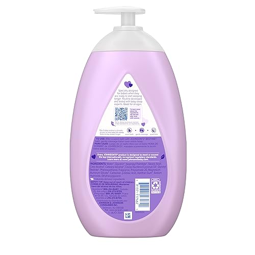 Johnson's Moisturizing Bedtime Baby Lotion with Coconut Oil & NaturalCalm Aromas to Help Relax Baby, Mild, Hypoallergenic & Paraben-, Phthalate- & Dye-Free, Twin Pack, 27.1 fl. oz, 2 Pack