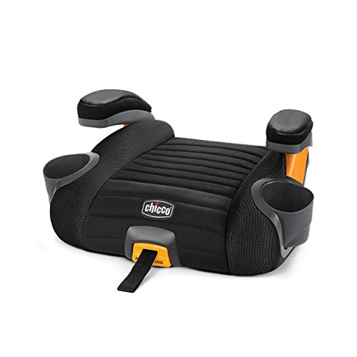 Chicco GoFit® Plus Backless Booster Car Seat with Latch Attachment and Quick-Release Latch Removal, Travel Booster Seat for Car, Portable Car Booster Seat for Children 40-110 lbs. | Iron/Black
