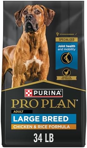 Purina Pro Plan High Protein, Digestive Health Large Breed Dog Food Dry, Chicken and Rice Formula - 34 lb. Bag