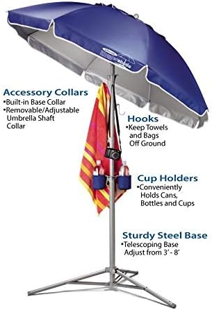 Wondershade Ultimate Portable Sun Shade Umbrella, Lightweight Adjustable Instant Sun Protection - Navy