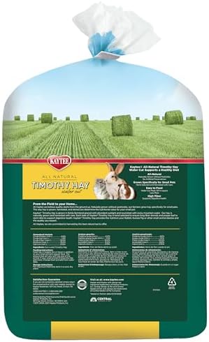 Kaytee Wafer Cut All Natural Timothy Hay for Pet Guinea Pigs, Rabbits & Other Small Animals, 60 Ounce