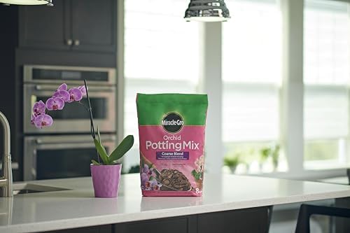Miracle-Gro Orchid Potting Mix Coarse Blend, For Indoor or Outdoor Container Plants, Feeds for up to 6 Months, 8 qt., 3-Pack