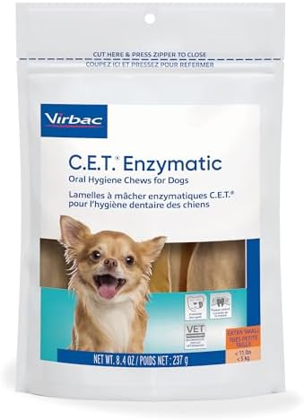 Virbac C.E.T. Enzymatic Oral Hygiene Chews for Dogs Beef 8.4 Ounces