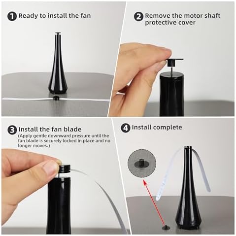 Fly Swatter for Outside/Inside Meal, Picnic, Barbeque, Events - Battery Operated Food Spinning Fan (Black Color, 2pcs)