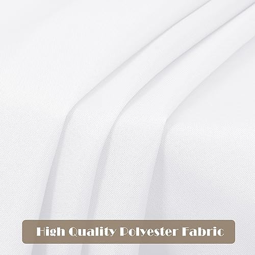 sancua 6 Pack White Tablecloth 60 x 84 Inch, Rectangle Table Cloth for 4ft Tables - Stain and Wrinkle Resistant Washable Polyester Table Cover for Dining Wedding Banquet Party Buffet Restaurant