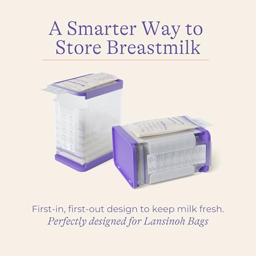 Lansinoh Breastmilk Storage Bags, 200 Count Value Pack, Baby Essentials, Fast Freeze & Thaw Breast Milk Bags for Baby Bottle Feeding, Superior Strength & Stretch, 6 Ounce
