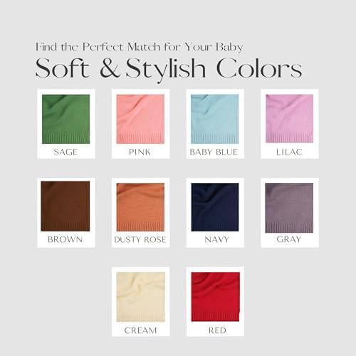 Personalized Baby Blanket, 100% Organic GOTS Certified Cotton, Customized Swaddle Blanket with Name, Receiving Blankets for Boys and Girls, Perfect Custom Gifts for Newborns, Kids and Baby Showers