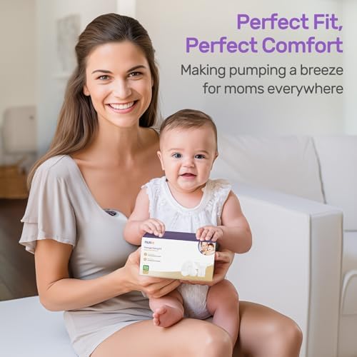 Nuliie 10PCS Flange Sizing Kit 12/14/16/18/20mm for 24mm Flange/Shield of Most Pumps, Silicone Flanges Insert for Momcozy/Spectra Electric Breast Pump, Pumping Essential Kit for Moms