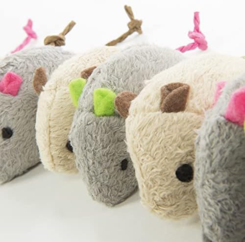 SmartyKat (20 Count) Skitter Critters Value Pack Catnip Cat Toys - Gray/Cream, 20 Count
