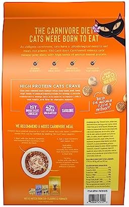 Tiki Cat Born Carnivore High Protein Dry Cat Food, Deboned Chicken & Egg 5.6 lbs. Bag