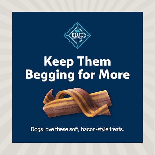 Blue Buffalo Sizzlers Bacon-Style Dog Treats with Real USA Pork, Original Flavor, 28-oz Bag