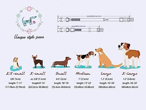 Unique style paws Dog Collar Metal Buckle Red Rose Collar Flower Gift Durable Cute Collar for Small Medium Large Boys Girls Dogs