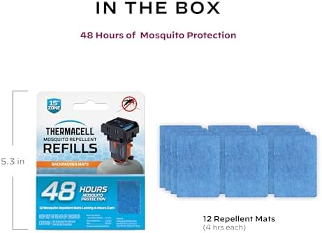 Thermacell Mosquito Repellent Refills; Compatible with Thermacell Backpacker; Highly Effective, Long Lasting, No Spray, Scent, or Mess; 15 Foot Zone of Mosquito Protection