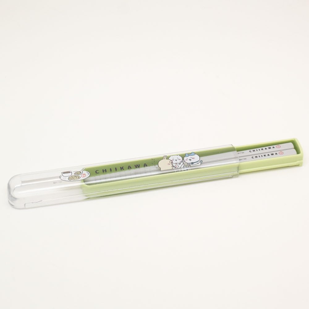 OSK Chiikawa Pull Lid Chopsticks Case Set, 6.9 x 1.1 x 0.6 inches (175 x 27 x 15 mm), Plastic HS-11
