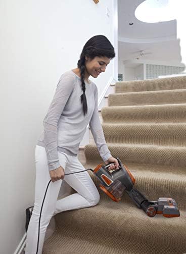 Shark Rocket HV302 Ultra-Light Corded Bagless Vacuum for Carpet and Hard Floor Cleaning with Swivel Steering, Orange (Renewed)