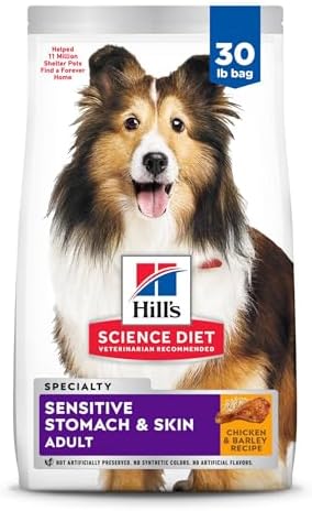 Hill's Science Diet Sensitive Stomach & Skin, Adult 1-6, Stomach & Skin Sensitivity Support, Dry Dog Food, Chicken Recipe, 30 lb Bag