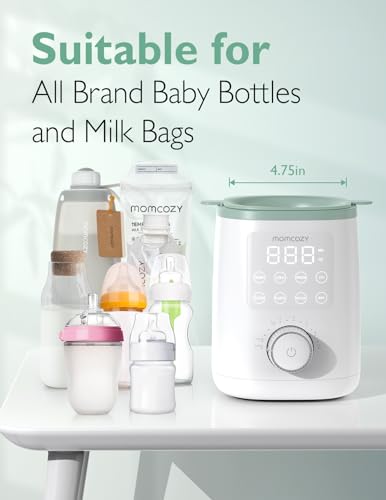 Momcozy Retain Nutrients Bottle Warmer, 9-in-1 Baby Bottle Warmer with Night Light, Accurate Temperature to Preserve Fullest Nutrients in Breast Milk, Bottle Warmers for All Bottles