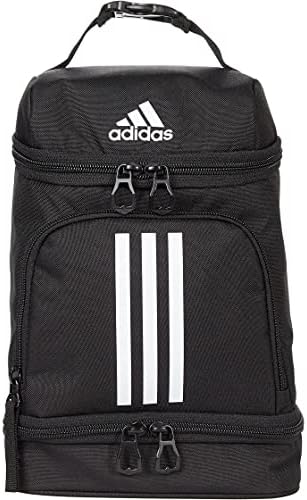 adidas Excel Insulated Lunch Bag, Cooler with Zipper, Pocket for Ice Pack, and Clip, Temperature Control Insulation