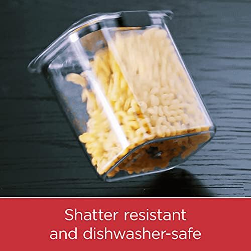 Rubbermaid Brilliance 16-Cup Airtight Food Storage Container with Lid Clear/Grey - optimal for pantry organization flour sugar and food storage